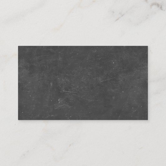 Muziekleraar Elegant Chalkboard Visitekaartje (Achterkant)