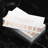 Muziekleraar Elegant Gold Piano Keys Musical Visitekaartje