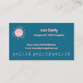 Muziekleraar elegant merkt blauwe achtergrond op contactkaartje (Voorkant)