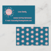 Muziekleraar elegant merkt blauwe achtergrond op visitekaartje (Voorkant / Achterkant)