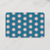 Muziekleraar elegant merkt blauwe achtergrond op visitekaartje (Achterkant)