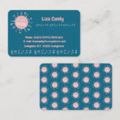 Muziekleraar elegant merkt blauwe achtergrond op visitekaartje (Voorkant / Achterkant)