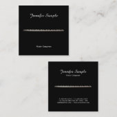 Muziekleraar Elegant Musician Sjabloon Modern Vierkante Visitekaartje (Voorkant / Achterkant)