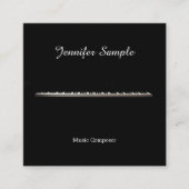 Muziekleraar Elegant Musician Sjabloon Modern Vierkante Visitekaartje (Voorkant)