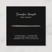 Muziekleraar Elegant Musician Sjabloon Modern Vierkante Visitekaartje (Achterkant)