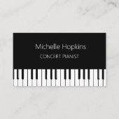 Muziekleraar Elegant Pianist Piano Keys Contactkaartje (Voorkant)