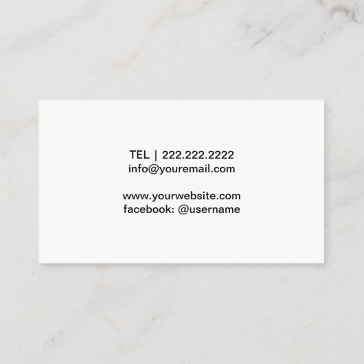 Muziekleraar Elegant Piano Icon Musical Visitekaartje (Achterkant)