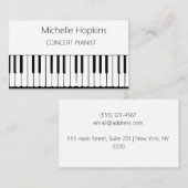 Muziekleraar Elegant Piano Keys Contactkaartje (Voorkant / Achterkant)