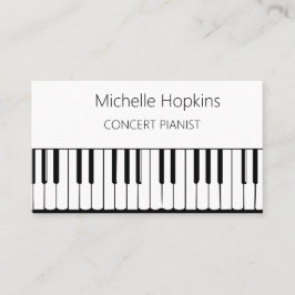Muziekleraar Elegant Piano Keys Contactkaartje