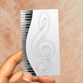 Muziekleraar Elegant Piano Keys Musical Visitekaartje