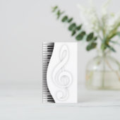 Muziekleraar Elegant Piano Keys Musical Visitekaartje (Staand voorkant)