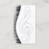 Muziekleraar Elegant Piano Keys Musical Visitekaartje (Voorkant)