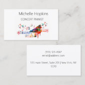Muziekleraar Elegant Piano Keys-oproepkaart Contactkaartje (Voorkant / Achterkant)
