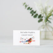 Muziekleraar Elegant Piano Keys-oproepkaart Contactkaartje (Staand voorkant)