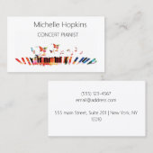 Muziekleraar Elegant Piano Keys-oproepkaart Contactkaartje (Voorkant / Achterkant)