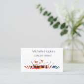 Muziekleraar Elegant Piano Keys-oproepkaart Contactkaartje (Staand voorkant)