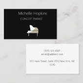 Muziekleraar Elegant Piano Keys-oproepkaart Contactkaartje (Voorkant / Achterkant)