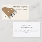 Muziekleraar Elegant Piano Keys-oproepkaart Contactkaartje (Voorkant / Achterkant)