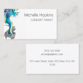Muziekleraar Elegant Piano Keys-oproepkaart Contactkaartje (Voorkant / Achterkant)