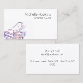 Muziekleraar Elegant Piano Keys-oproepkaart Contactkaartje (Voorkant / Achterkant)