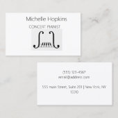 Muziekleraar Elegant Piano Keys-oproepkaart Contactkaartje (Voorkant / Achterkant)