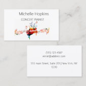 Muziekleraar Elegant Piano Keys-oproepkaart Contactkaartje (Voorkant / Achterkant)