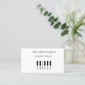 Muziekleraar Elegant Piano Keys-oproepkaart Contactkaartje (Staand voorkant)