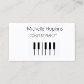 Muziekleraar Elegant Piano Keys-oproepkaart Contactkaartje (Voorkant)