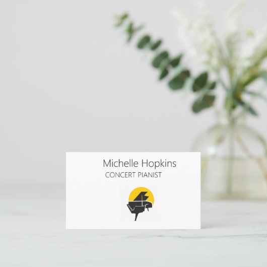 Muziekleraar Elegant Piano Keys-oproepkaart Contactkaartje (Staand voorkant)