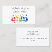 Muziekleraar Elegant Piano Keys-oproepkaart Contactkaartje (Voorkant / Achterkant)