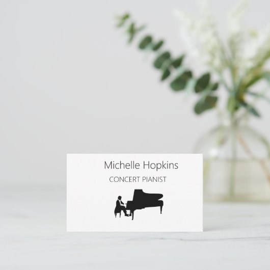 Muziekleraar Elegant Piano Keys-oproepkaart Contactkaartje (Staand voorkant)