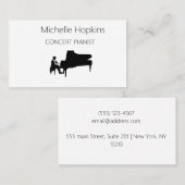 Muziekleraar Elegant Piano Keys-oproepkaart Contactkaartje (Voorkant / Achterkant)