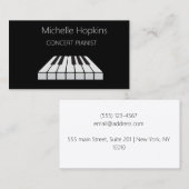 Muziekleraar Elegant Piano Keys-oproepkaart Contactkaartje (Voorkant / Achterkant)