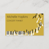 Muziekleraar Elegant Piano Keys-oproepkaart Contactkaartje (Voorkant)