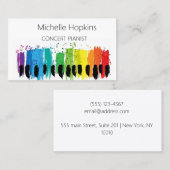 Muziekleraar Elegant Piano Keys-oproepkaart Contactkaartje (Voorkant / Achterkant)