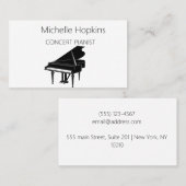Muziekleraar Elegant Piano Keys-oproepkaart Contactkaartje (Voorkant / Achterkant)