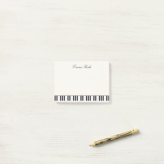 Muziekleraar Elegant Piano Keys Visitekaartje Post-it® Notes (Op bureau)