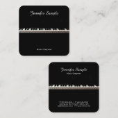 Muziekleraar Elegant Sjabloon Modern Vierkante Visitekaartje (Voorkant / Achterkant)