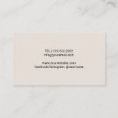 Muziekleraar Elegante Witte Piano Zwart Musical Visitekaartje (Achterkant)