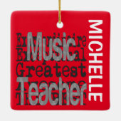 Muziekleraar extraordinaire CUSTOM Keramisch Ornament (Achterkant)