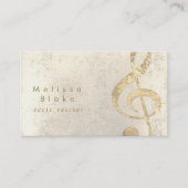 Muziekleraar Faux Gold folie Treble Visitekaartje (Voorkant)