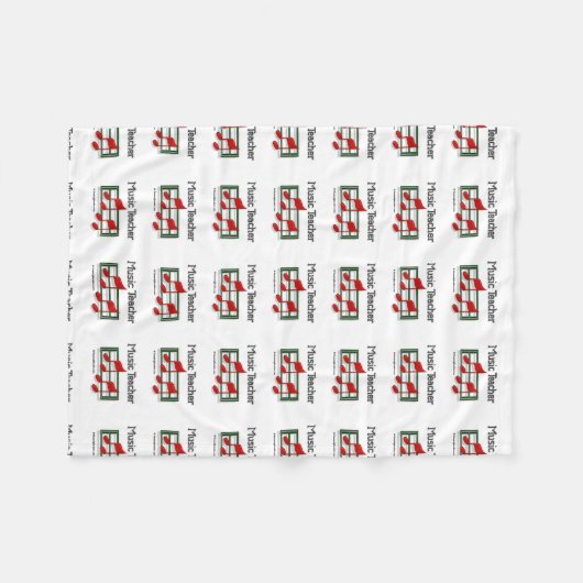 Muziekleraar Fleece Deken (Voorkant (Horizontaal))