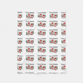 Muziekleraar Fleece Deken (Voorkant)