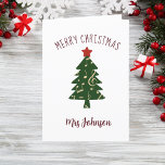 Muziekleraar Fluit Piano Viool Kerstboom Feestdagen Kaart<br><div class="desc">Show uw waardering voor uw geweldige muziekleraar op school met deze vrolijke kerstkaart met een muziekboom! Perfect voor een piano,  fluit,  viooldocent of zelfs je favoriete koordirigent! Personaliseer het naar wens door de namen en tekst te wijzigen.</div>
