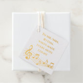 Muziekleraar Folie Gift Label - "Elke noot telt" (Met doos)