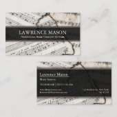 Muziekleraar Foto van blad Music - Visitekaartje (Voorkant / Achterkant)