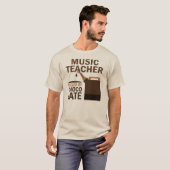 Muziekleraar (Funny) Chocolate T-shirt (Voorkant volledig)