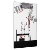 Muziekleraar Funny Stickman Klembord (Rechts)