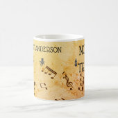 Muziekleraar Funny Treble Joke | Naam Sjabloon Co Koffiemok (Center)