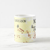 Muziekleraar Funny Treble Joke | Naam Sjabloon Co Koffiemok (Center)